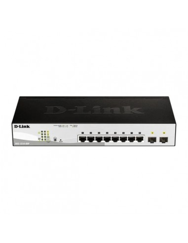 D-Link Switch Semigestionable 8 Puertos Gigabit PoE 45W-2 Puertos Giga Combo