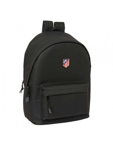 Safta Atletico de Madrid Teen Black Mochila para Portatil hasta 15.6" - Conector USB - Base Acolchada - Tirador Doble - Asa