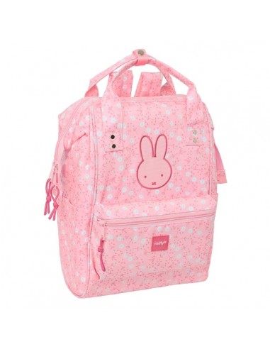 Safta Miffy Flores Mochila para Portatil hasta 13" - Asas Superiores - Bolsillo Frontal - Doble Tirador en Cremallera -