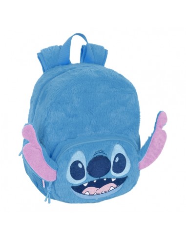 Safta Stitch Mochila Guarderia de Peluche - Tarjeta ID - Asas de Mano - 6L - Ideal para Guarderia - Material Suave y