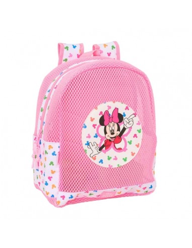 Safta Minnie Mouse Mochila - Rejilla Anti-Arena - Doble Tirador - Hombreras Acolchadas - Asa Superior - 13.15L -