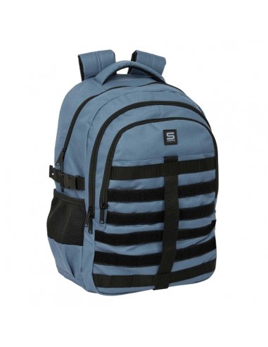 Safta Grafito Mochila para Portatil hasta 15.6" - Cremalleras Bidireccionales - Antirrobo - Hombreras Ergonomicas - Cintas