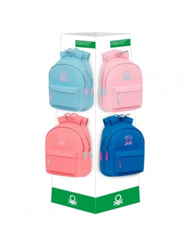 Safta Benetton Basicos Expositor con 8 Ganchos para Mochilas - Carton Reciclado - Estructura Robusta - Compacto y Espacioso -