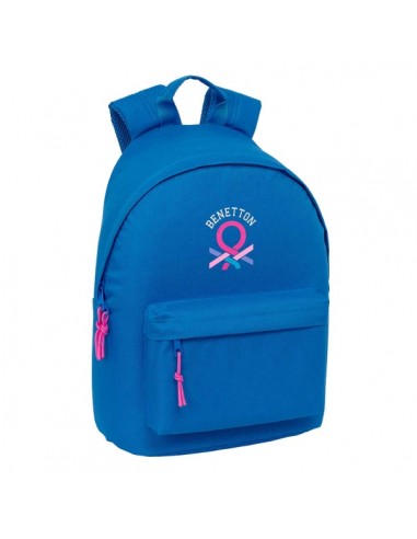 Safta Benetton Basics Azulina Mochila para Portatil hasta 14.1" - Bolsillo para Tablet - Bolsillo Trasero - Tirador Doble -