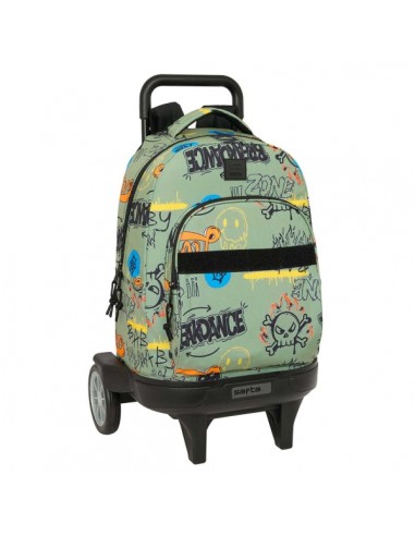 Safta Graffiti Zone Mochila con Carro - Bolsillo Frontal - Ruedas Antivibracion - Asa Acolchada - Sistema de Bloqueo - 33L -
