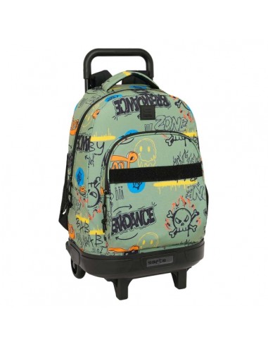 Safta Graffiti Zone Mochila con Carro - Extraible - Bolsillo Frontal - Portabotellas - Tirador Doble - Hombreras Acolchadas -