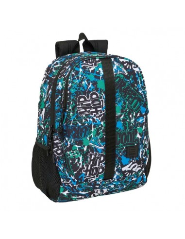 Safta Graffiti Go Mochila Adaptable a Carro - Portabotellas - Dos Compartimentos Grandes - Tirador Doble - Hombreras