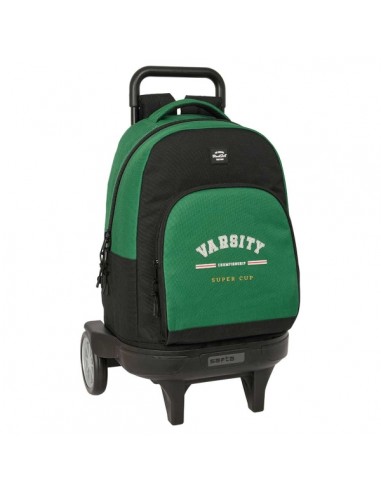 Safta Blackfit8 Varsity Mochila con Carro - Bolsillo Frontal - Ruedas Antivibracion - Hombreras Acolchadas - Portabotellas -