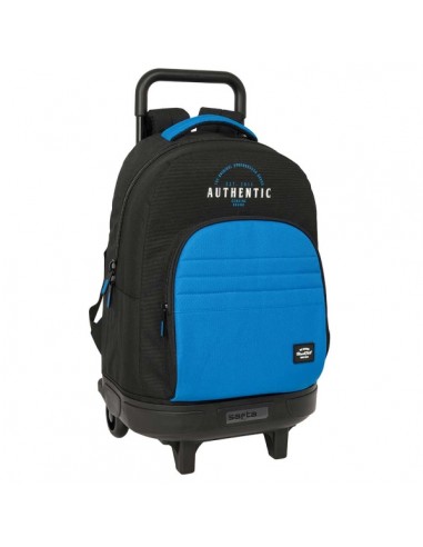 Safta Blackfit8 Underground Mochila con Carro - Extraible - Bolsillo Frontal - Portabotellas - Tirador Doble - Hombreras