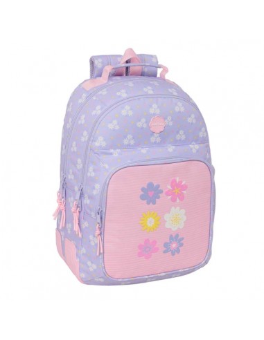 Safta Bouquet Mochila con 2 Compartimentos - Antirozaduras - Adaptable a Carro - Bolsillo Frontal - Portabotellas - Tirador