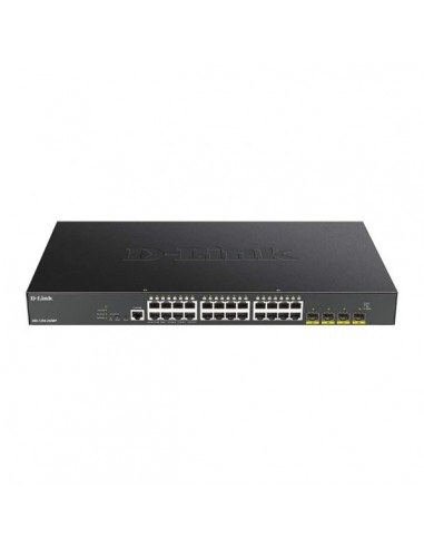 D-Link Switch Semigestionable 24 Puertos Gigabit PoE 370W-4 Puertos 10G SFP