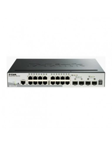 D-Link Switch Semigestionable 16 Puertos Gigabit-2 Puertos Giga Combo-2 Puertos 10G SFP
