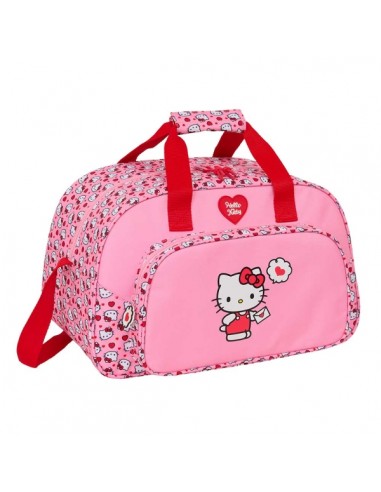 Safta Hello Kitty Bolsa de Deporte - Bolsillo Frontal - Bandolera Ajustable - Asa Forrada - Doble Tirador Cremallera - Tacos