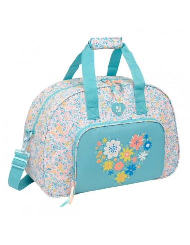 Safta Moos Fiori Bolsa de Deporte - Bandolera Ajustable - Doble Cremallera - Tacos Protectores Base - Fondo Extraible -