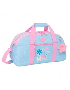 Safta Blackfit8 Smile Bolsa de Deporte - Bolsillo Frontal - Bandolera Ajustable - Asa Forrada - Tirador Doble - Tacos