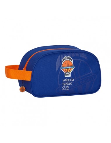 Safta Valencia Basket Neceser de 5L - Cremallera - Asa Lateral - Adapatable a Carro - 260x120x150mm - Color Azul Oscuro