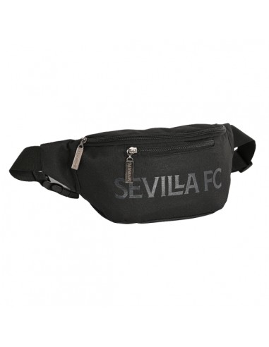 Safta Sevilla FC Teen Bolsa de Cintura - Cremallera - Cintas Ajustables - 2.49L - 230x90x120mm - Color Negro