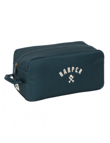 Safta Harper and Neyer Zapatillero - Asa Lateral - 9L - Resistente - Facil Transporte - 340x180x150mm - Color Azul Marino