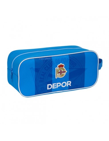 Safta Real Deportivo de la CoruÃ±a Zapatillero - Asa Lateral - 7L - Material Resistente - 340x140x150mm - Color Azul