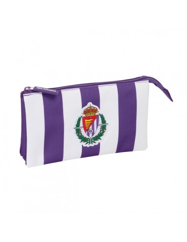 Safta Real Valladolid Portatodo - 3 Compartimentos con Cremalleras - 0.6L - Bolsillo Interior - 220x30x120mm - Color Morado