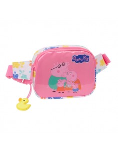 Safta Peppa Pig Baby Pig Bolsa de Cintura Infantil - Cintas Ajustables - 0.62L - Material Resistente - 140x40x110mm - Color