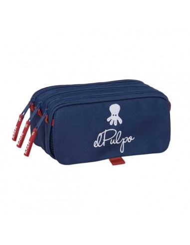 Safta el Pulpo Portatodo - 3 Compartimentos con Cremalleras - Bolsillo Frontal - Cinta Adaptable - 1.72L - 215x80x100mm -