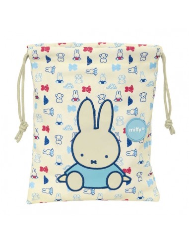 Safta Miffy Buddy Minisaco con Cordon de 1L - Material Reciclado - Repele Agua - 200x250mm - Color Beige