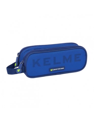 Safta Kelme Blue Portatodo - 2 Compartimentos con Cremalleras - Asa Lateral - 1L - 210x60x80mm - Color Azul