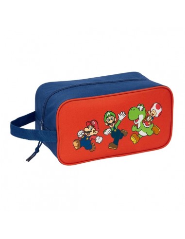 Safta Super Mario Mamma Mia Zapatillero - Asa Lateral - 6L - 290x140x150mm - Color Rojo y Azul