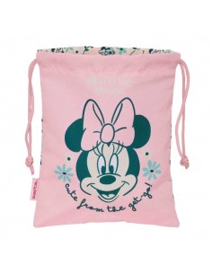 Safta Minnie Mouse Minty Minisaco con Cordon de 1L - 200x250mm - Color Rosa Pastel