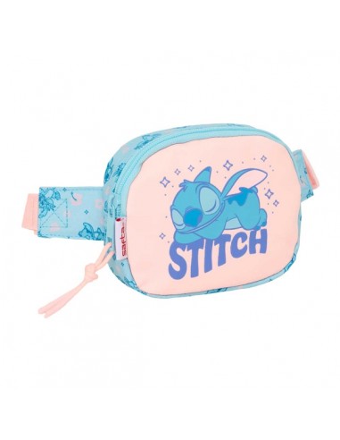 Safta Stitch Ohana Bolsa de Cintura - Cintas Ajustables - 0.62L - Material Resistente - Cierre de PVC - 140x40x110mm - Color