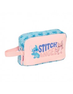 Safta Stitch Ohana Portadesayunos Termico de 1.7L - Interior Forrado en Aluminio - 215x65x120mm - Color Rosa Pastel