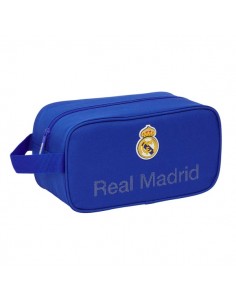 Safta Real Madrid Zapatillero - Asa Lateral - 6L - Resistente - Facil Transporte - 290x140x150mm - Color Azul
