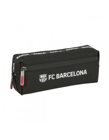 Safta F.C.Barcelona Portatodo - 3 Compartimentos con Cremalleras - Goma Elastica - 0.98L - 220x60x85mm - Color Negro