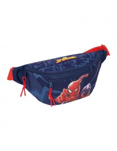 Safta Spider-Man Bolsa de Cintura - Cremallera - Cintas Ajustables - 2.49L - 230x90x120mm - Color Azul Marino