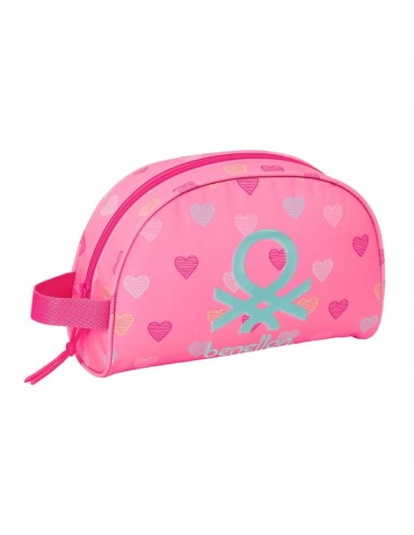 Safta Benetton Heart Neceser de 5L - Cremallera - Asa Lateral - Adapatable a Carro - Bolsillo Interior - 280x100x180mm -