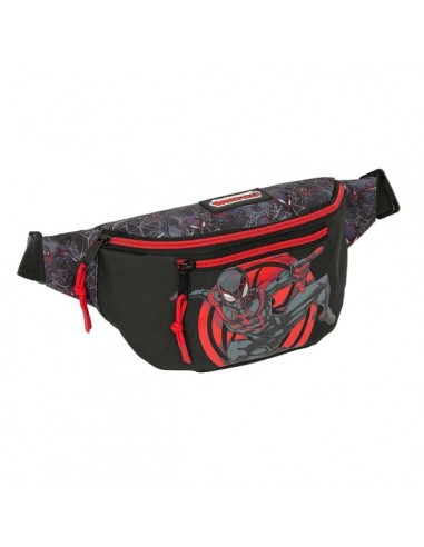 Safta Miles Morales Bolsa de Cintura - Cremallera - Cintas Ajustables - 2.49L - Material Resistente - 230x90x120mm - Color