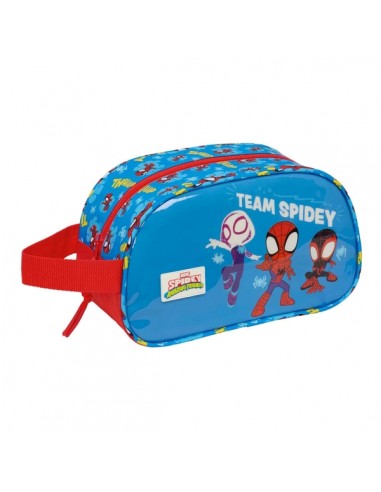 Safta Spidey Neceser de 5L - Cremallera - Asa Lateral - Adapatable a Carro - 260x120x150mm - Color Rojo y Azul