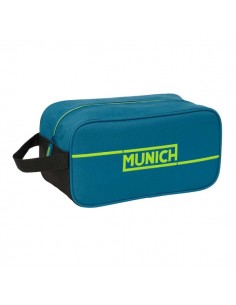 Safta Munich Land Zapatillero - Asa Lateral - 6L - Material Resistente - Facil Transporte - 290x140x150mm - Color Azul Oscuro