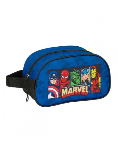 Safta Avengers Neceser de 5L - Cremallera - Asa Lateral - Adapatable a Carro - 260x120x150mm - Color Azul Oscuro