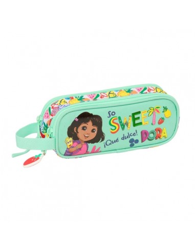 Safta Dora Portatodo - 2 Compartimentos con Cremalleras - Asa Lateral - 1L - 210x60x80mm - Color Menta