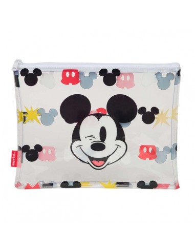 Safta Mickey Mouse Beach Bolsa de Verano - Cremallera - 2L - Ligera y Facil de Llevar - Ideal para Playa y Piscina -