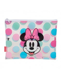 Safta Minnie Mouse Beach Bolsa de Verano - Cremallera - 2L - Ligera y Duradera - Perfecta para Playa - 300x230mm - Color