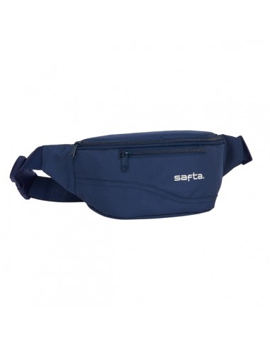 Safta Bolsa de Cintura - Cremallera - Cintas Ajustables - 2.49L - Material Resistente - 230x90x120mm - Color Azul Marino