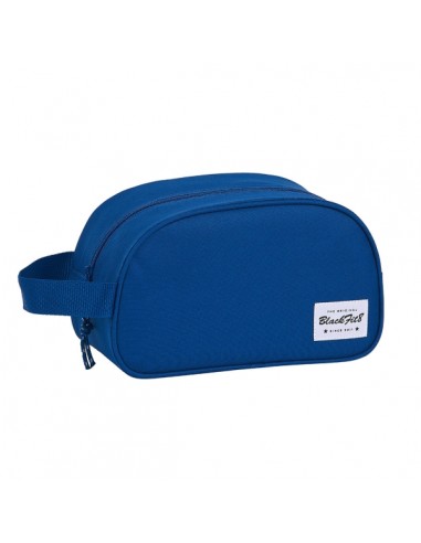 Safta Blackfit8 Oxford Neceser de 5L - Cremallera - Asa Lateral - Adapatable a Carro - 260x120x150mm - Color Azul Oscuro
