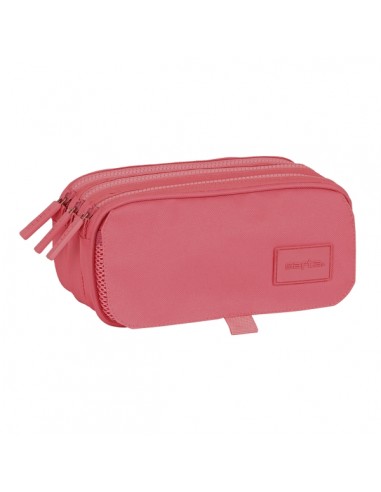 Safta Basic Portatodo - 3 Compartimentos con Cremalleras - Bolsillo Frontal - Cinta Adaptable - 1.72L - 215x80x100mm - Color