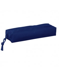 Safta Portatodo - 0.53L - Rectangular - Cremallera - Goma Elastica - 220x70x40mm - Color Azul Marino