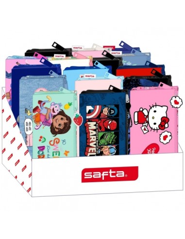 Safta Expositor con Portatodos - Carton Reciclado - Ecologico - 17L - Presentacion Ordenada y Atractiva - 315x235x195mm -