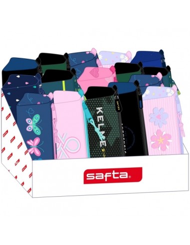Safta Expositor con Portatodos - Carton Reciclado - Ecologico - 17L - Presentacion Ordenada y Atractiva - 315x230x235mm -