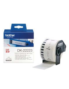 Brother DK22223 - Etiquetas Originales de Tamaño personalizado - Ancho 50mm x 30 48 metros - Texto negro sobre fondo blanco